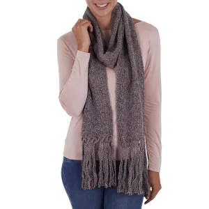 100% alpaca scarf - Cinnamon Earth | NOVICA