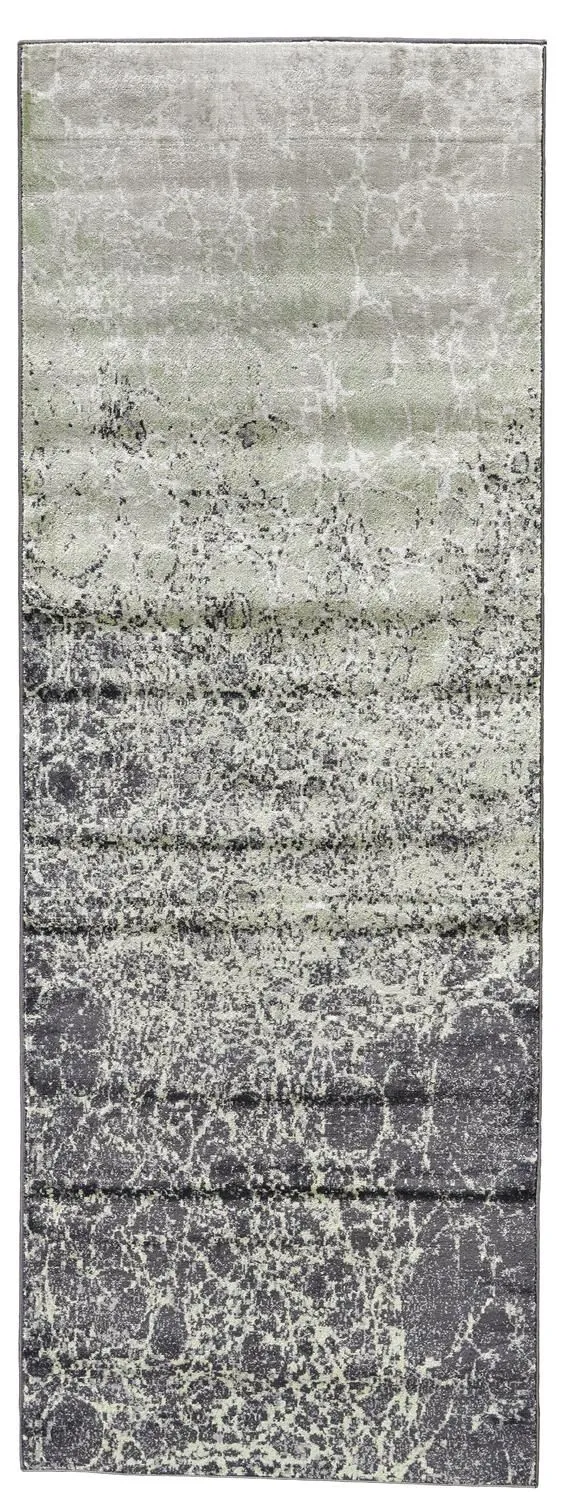 Alessandria Gray and Green Rug by BD Fine