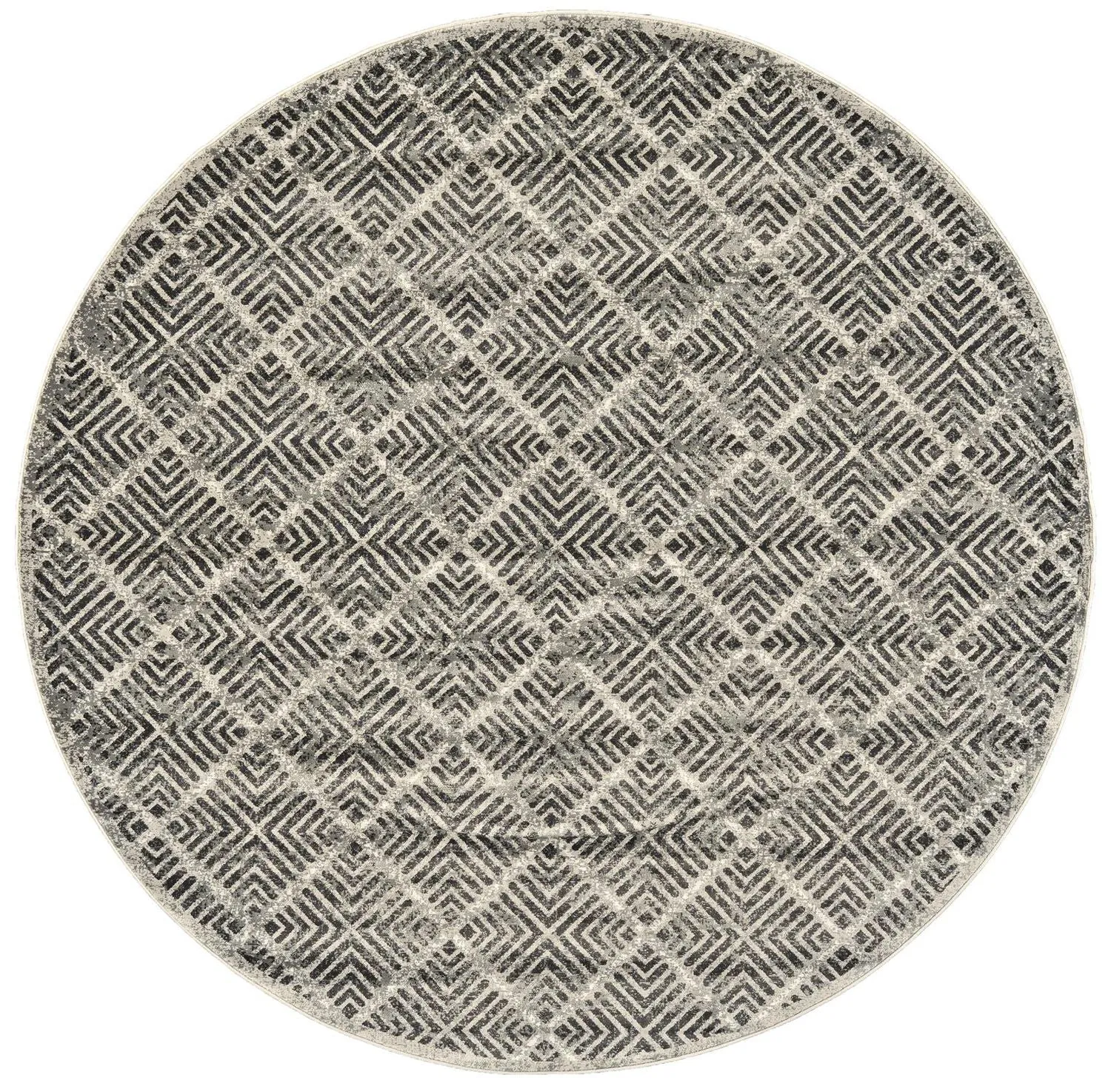 Alessandria Gray and Ivory Rug by BD Fine