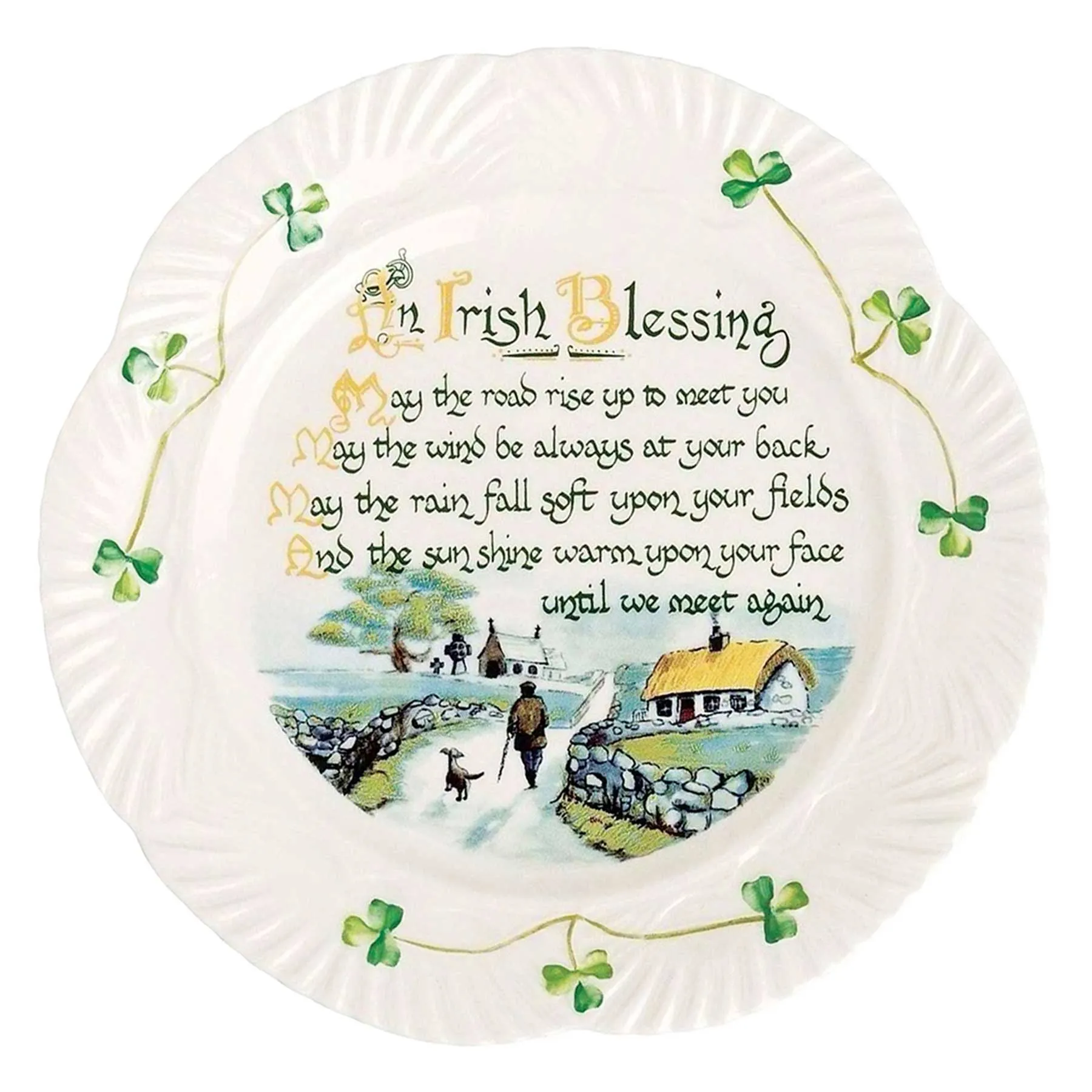 Belleek Classic Irish Blessing Plate