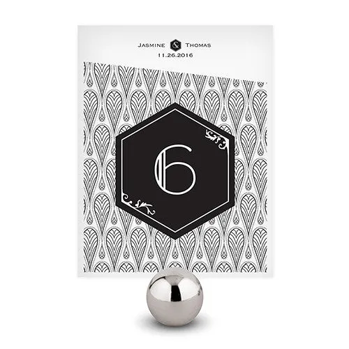 Black and Gold Opulence Table Number Numbers 1-12