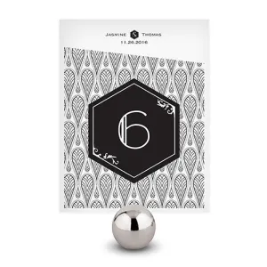 Black and Gold Opulence Table Number Numbers 1-12