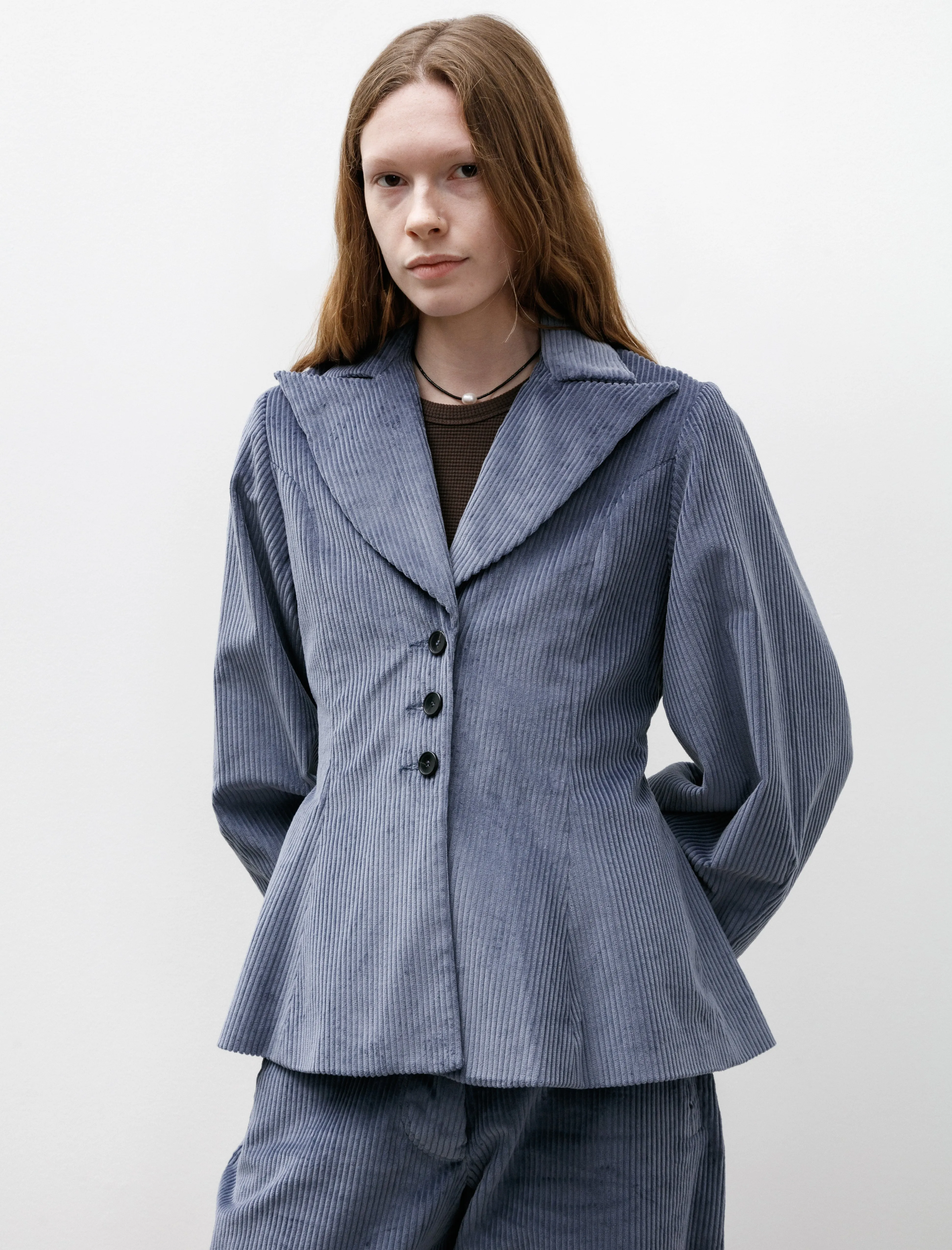 British 5 Wale Corduroy Blazer Mystere