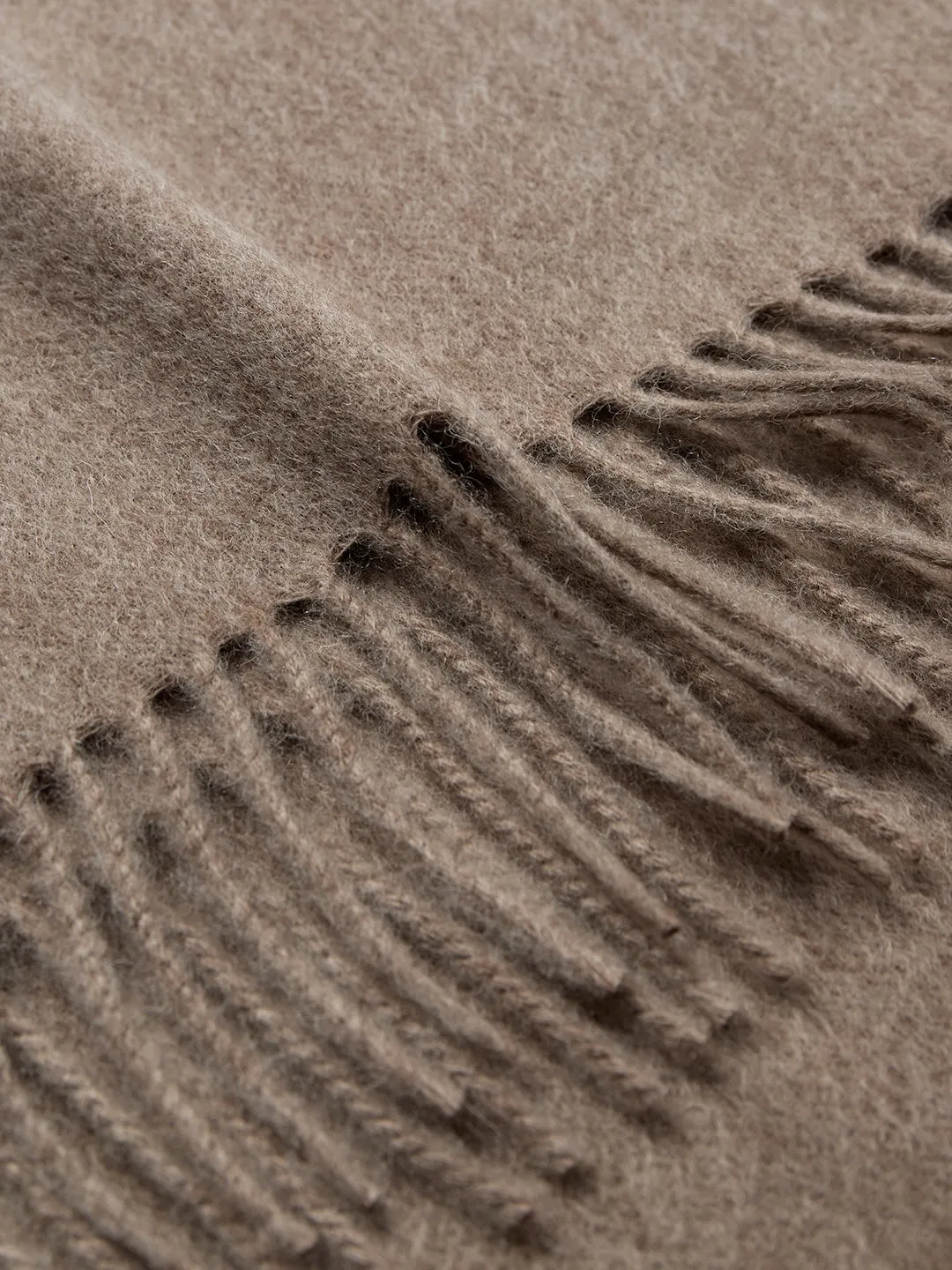 Bruun & Stengade Men Brown Solid Fringed Muffler