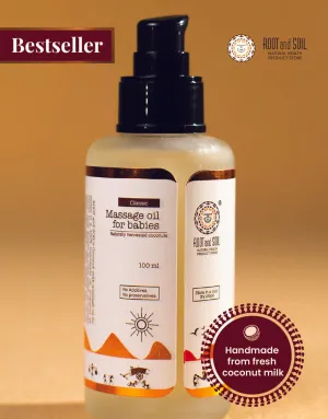 Coconut Milk Baby Massage Oil (Classic) | Soothens and rejuvenates skin |  0  m| 100 ml