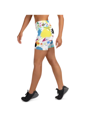 Color Splash Yoga Shorts