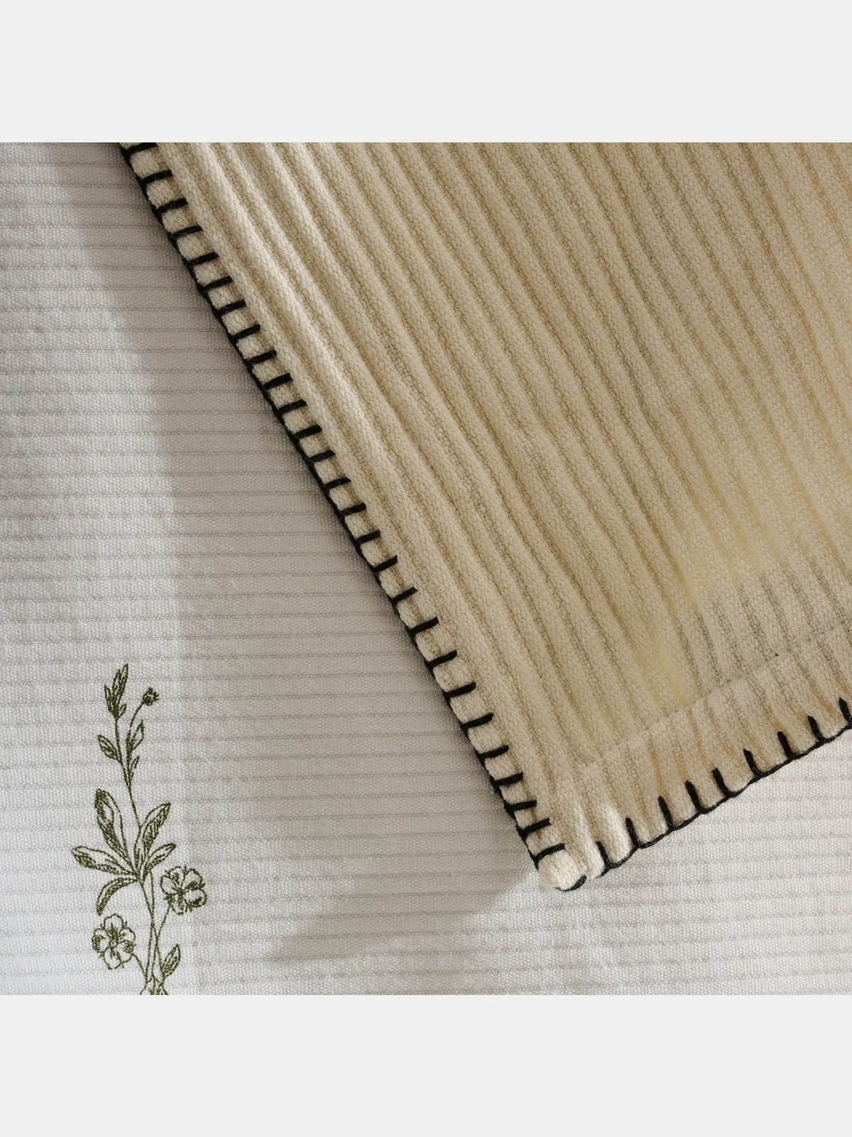 Cream Whip | Cotton Bamboo | Cord Rib | Throw