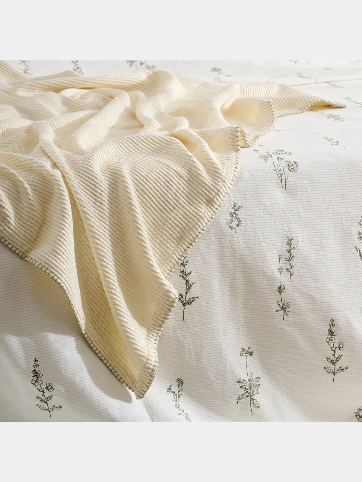 Cream Whip | Cotton Bamboo | Cord Rib | Throw