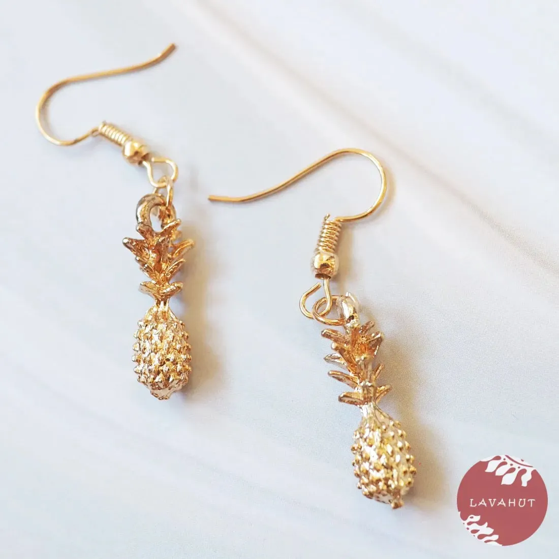 Dainty Golden Pineapples Drop Earrings
