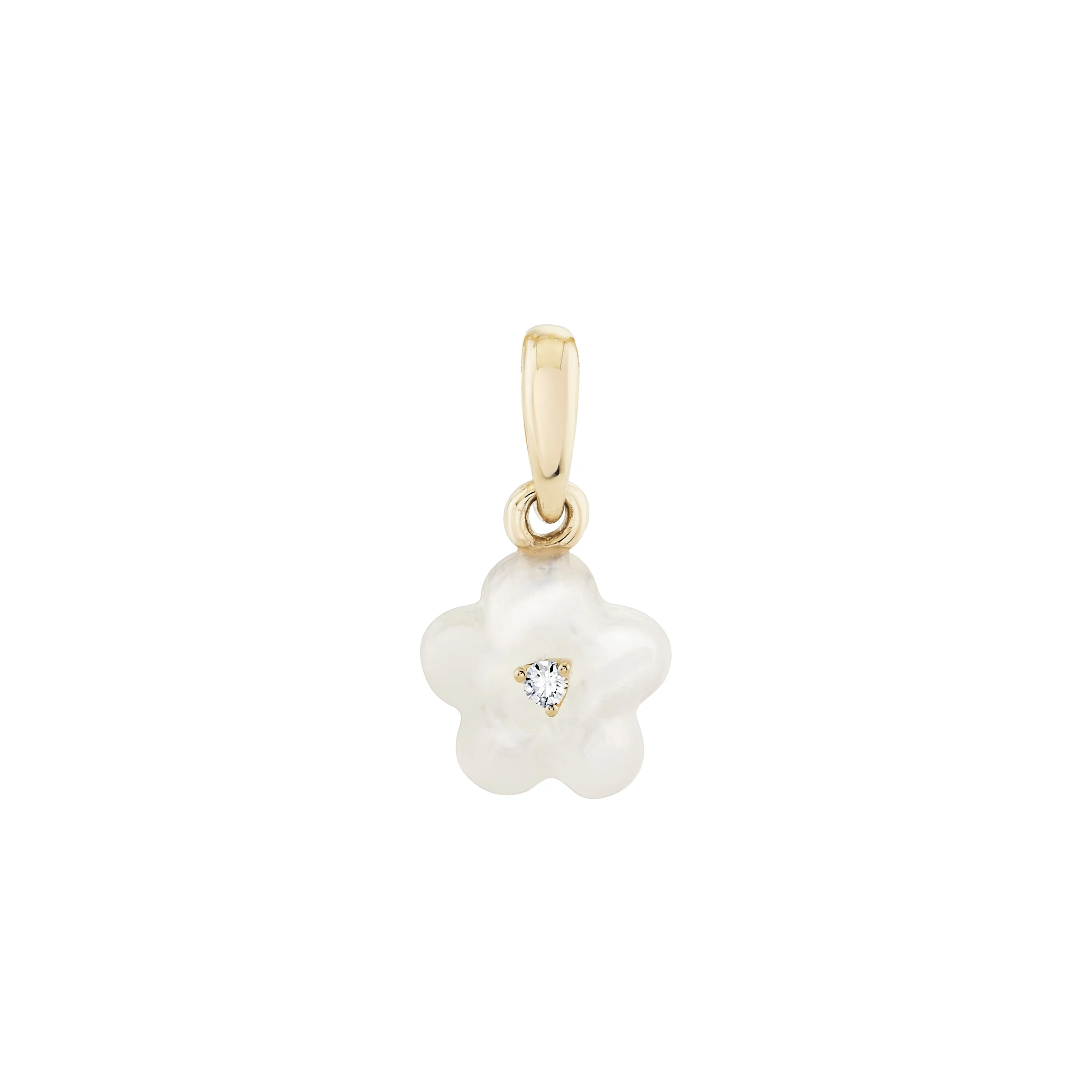 Diamond Blossom Mother of Pearl Charm