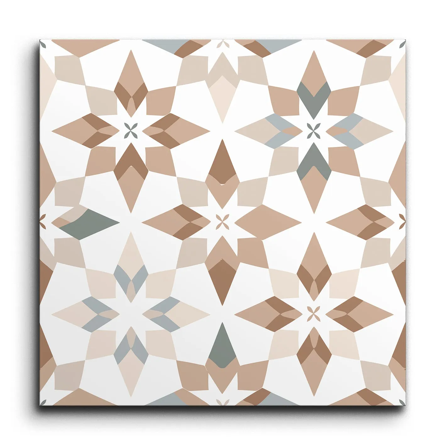 Encaustic Starweave Tile of Timeless Elegance