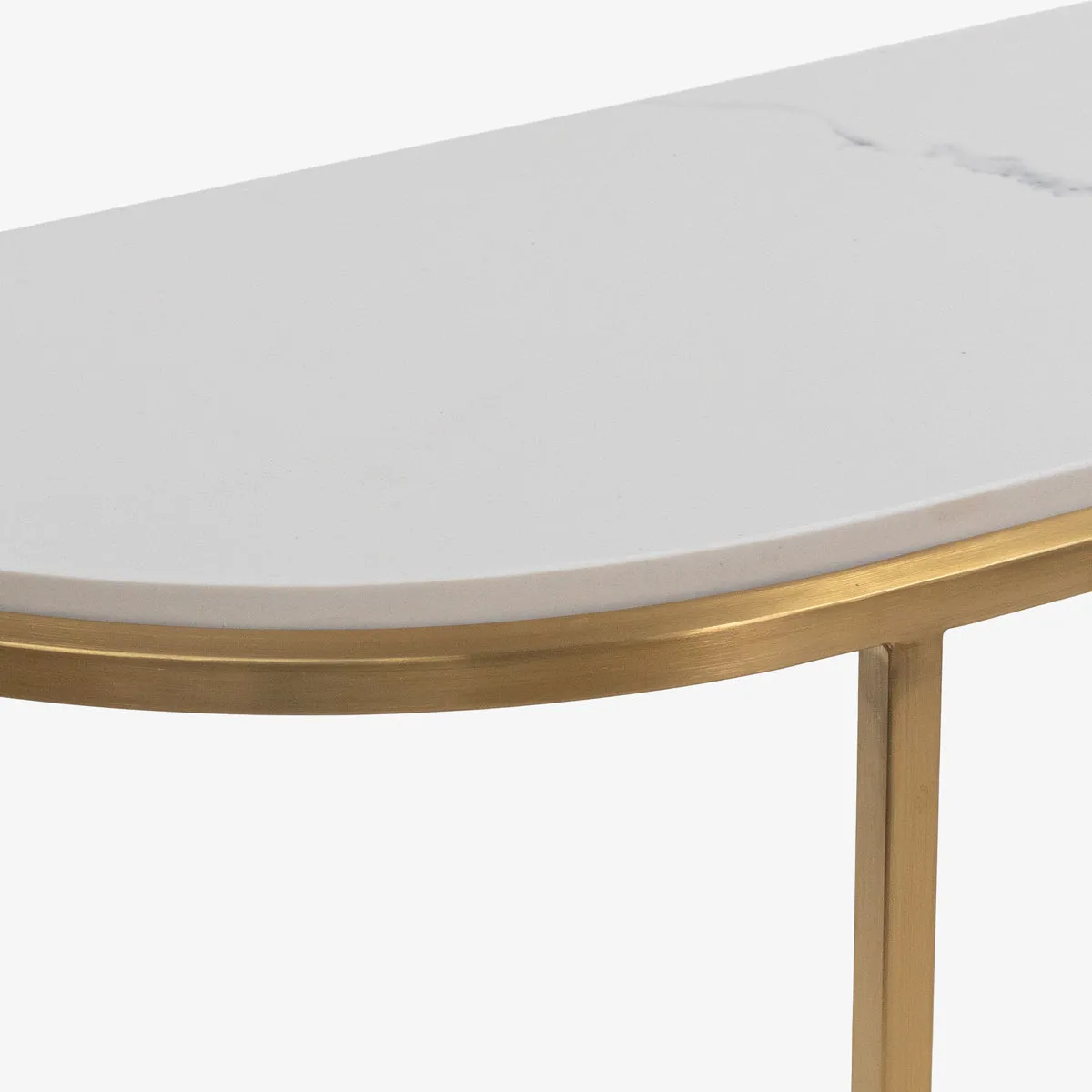Faux Marble Console Table