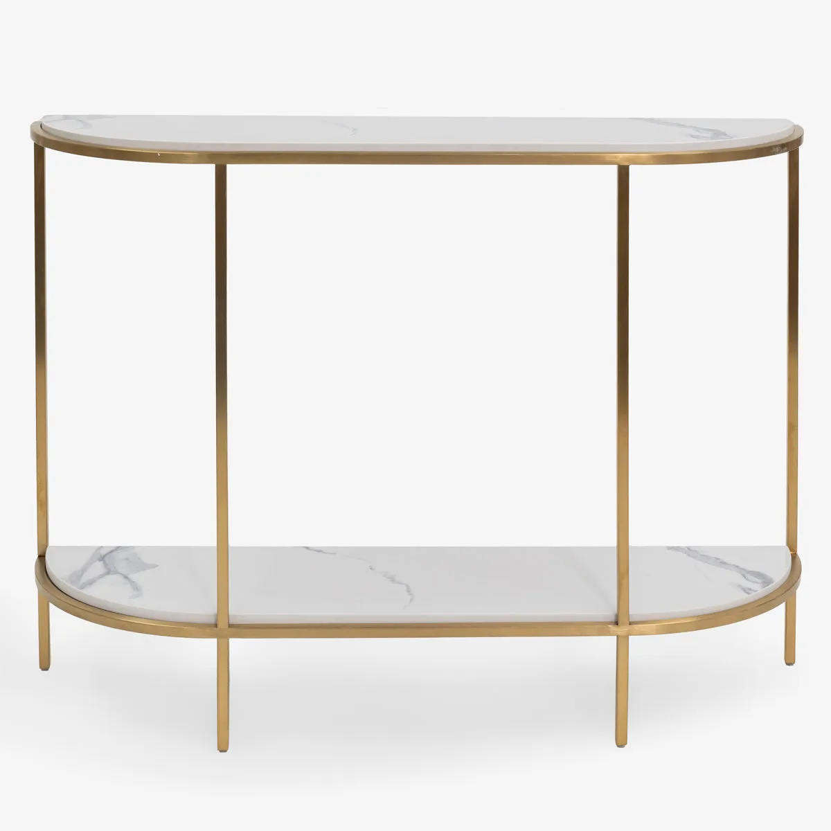 Faux Marble Console Table