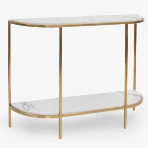 Faux Marble Console Table