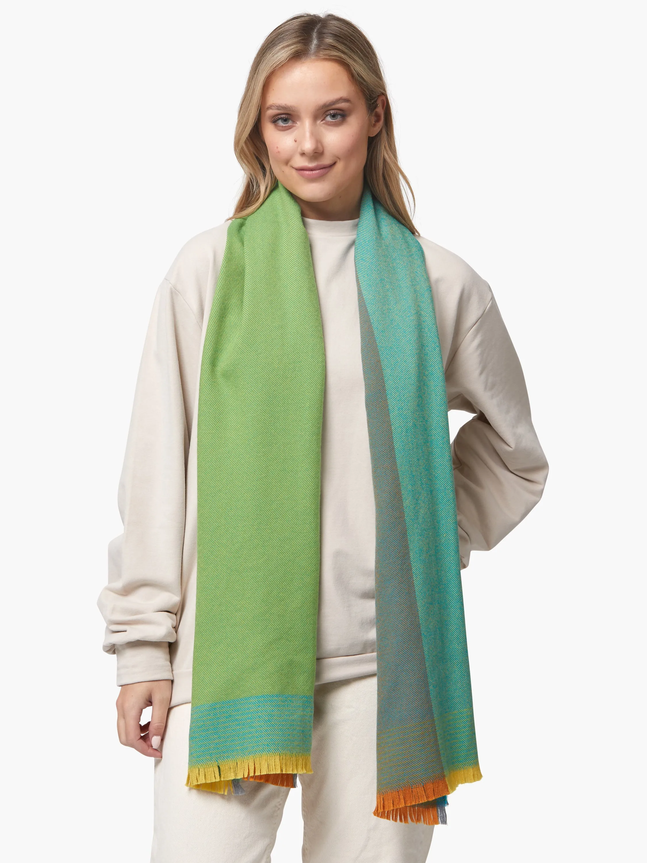 Foxford Emerald Extra Fine Merino Scarf