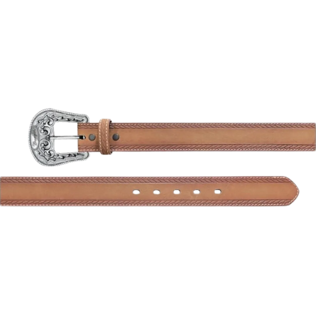 Gem Dandy Women's Wrangler Rope Edge Tan Belt
