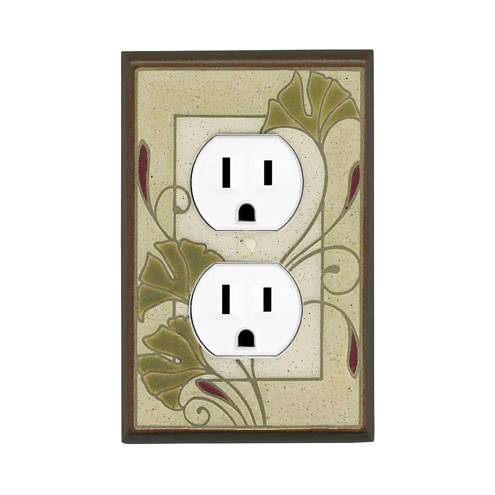 Ginkgo Ceramic Tile Switch Plate