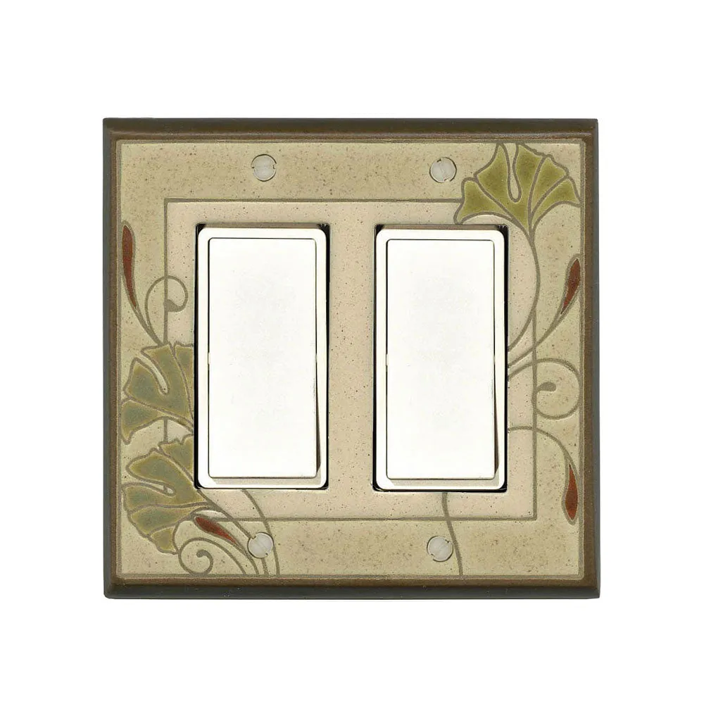 Ginkgo Ceramic Tile Switch Plate