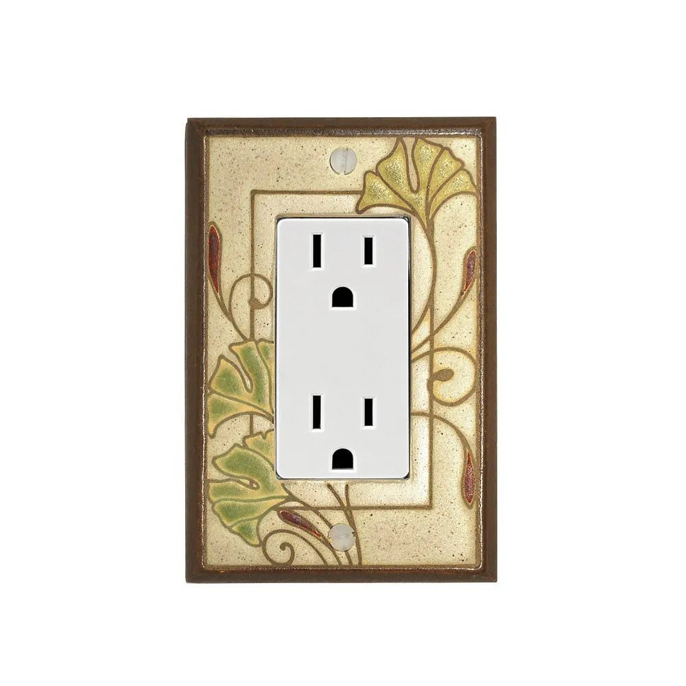 Ginkgo Ceramic Tile Switch Plate