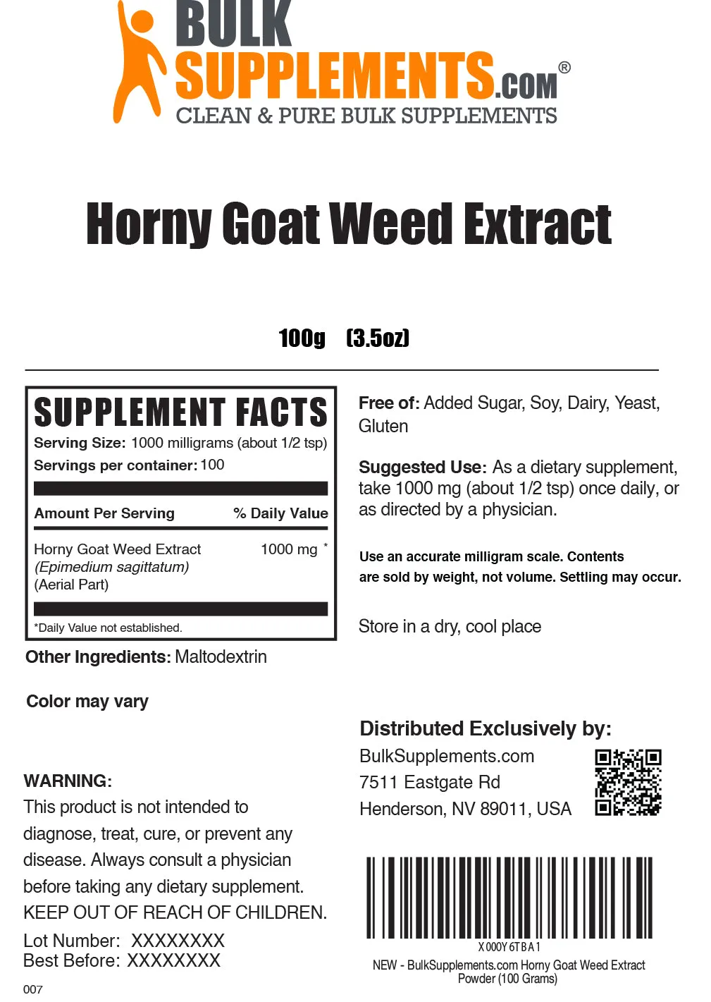 Horny Goat Weed Extract Powder