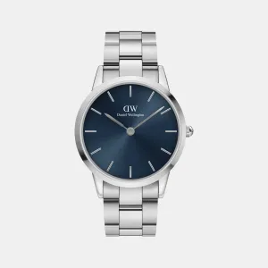 Iconic Men's Blue Analog Stainless Steel Watch DW00100448