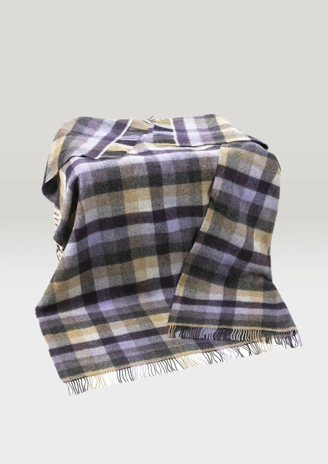 John Hanly Large Purple Mix Charcoal Berry Blanket