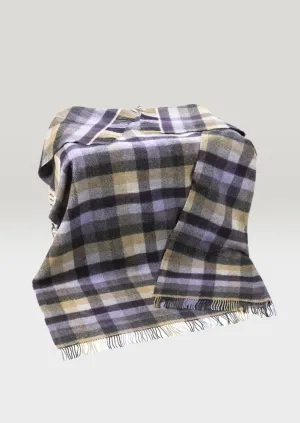 John Hanly Large Purple Mix Charcoal Berry Blanket