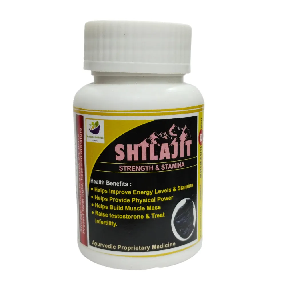 Kunjika Jadibooti Shilajit Extract Capsules 500mg | 100% Pure Shilajit Used | Improves Health | Enhances Stamina | 30 Capsules