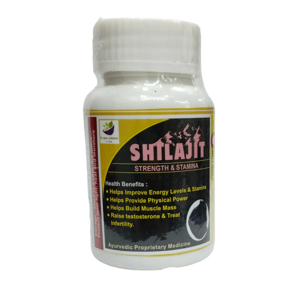Kunjika Jadibooti Shilajit Extract Capsules 500mg | 100% Pure Shilajit Used | Improves Health | Enhances Stamina | 30 Capsules