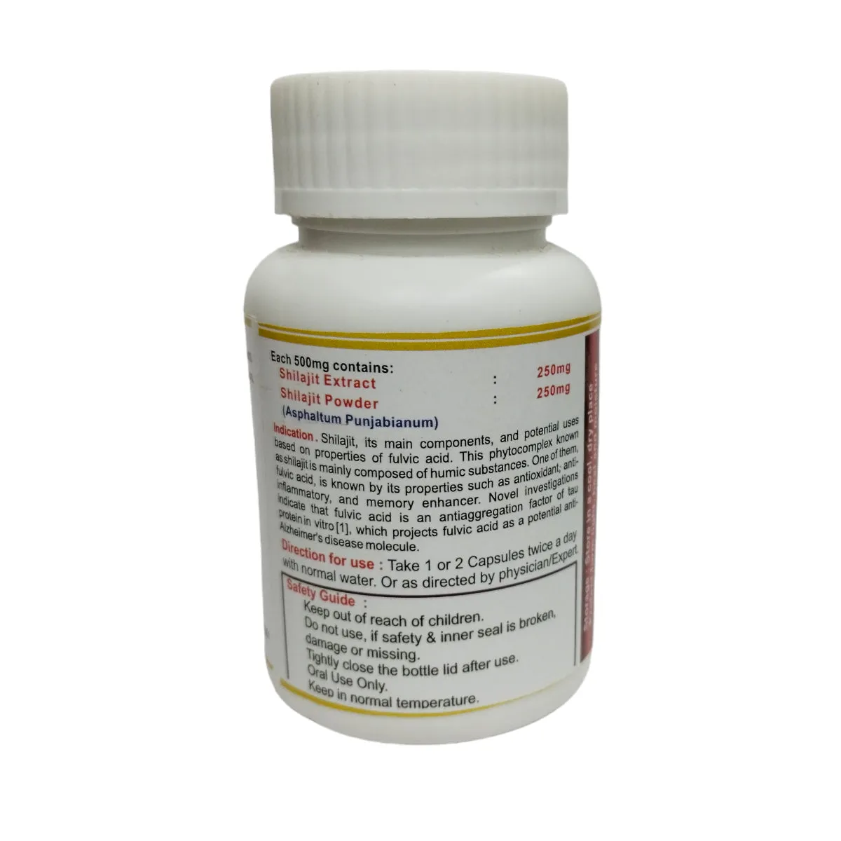 Kunjika Jadibooti Shilajit Extract Capsules 500mg | 100% Pure Shilajit Used | Improves Health | Enhances Stamina | 30 Capsules