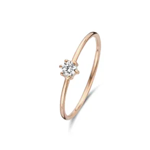 La Concorde Abelle 14 karat rose gold ring with zirconia stone