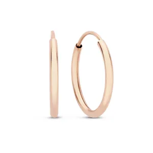 La Concorde Cerise 14 karat rose gold hoop earrings 14 mm