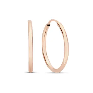 La Concorde Cerise 14 karat rose gold hoop earrings 18 mm