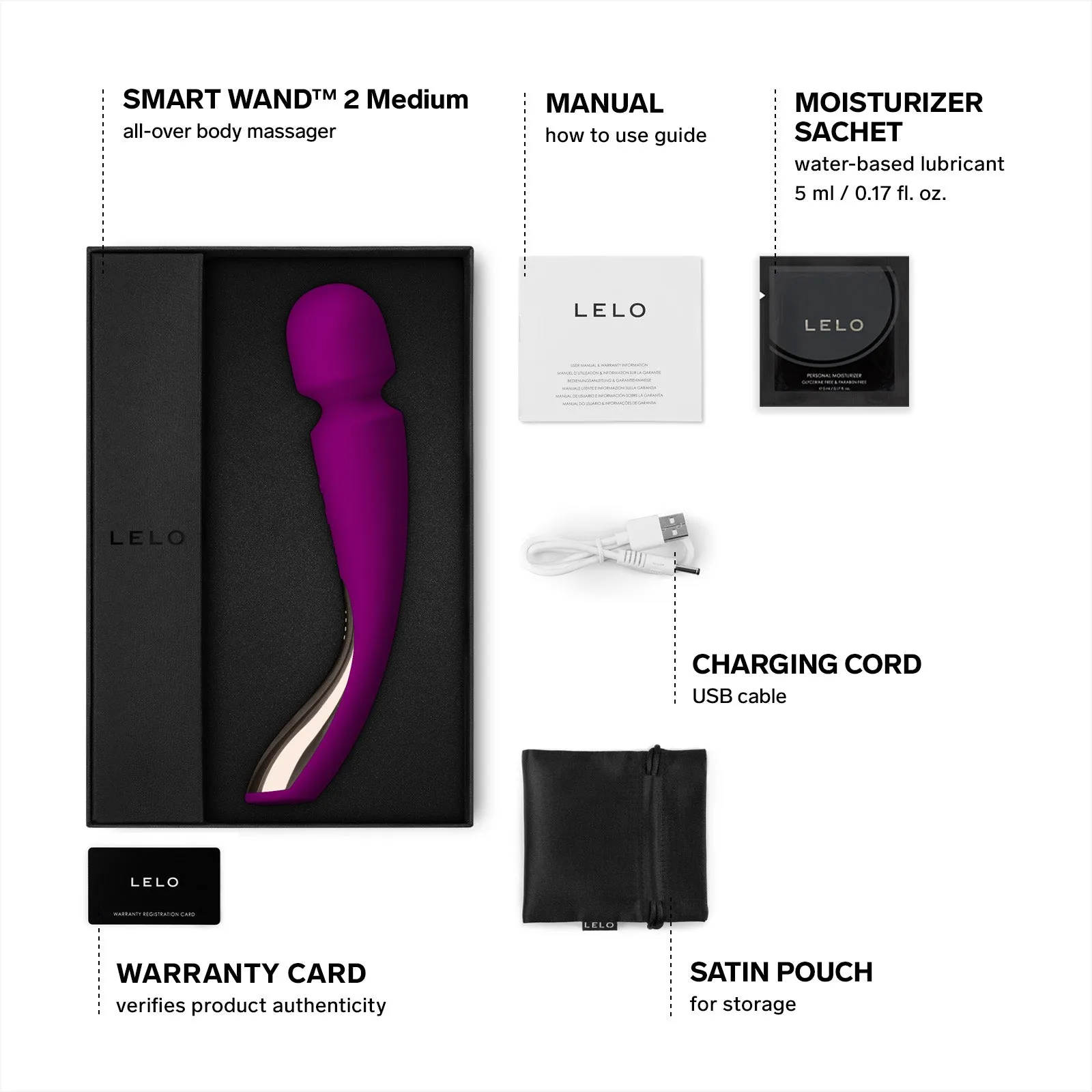 LELO Smart Wand 2 Medium Wand Vibrator