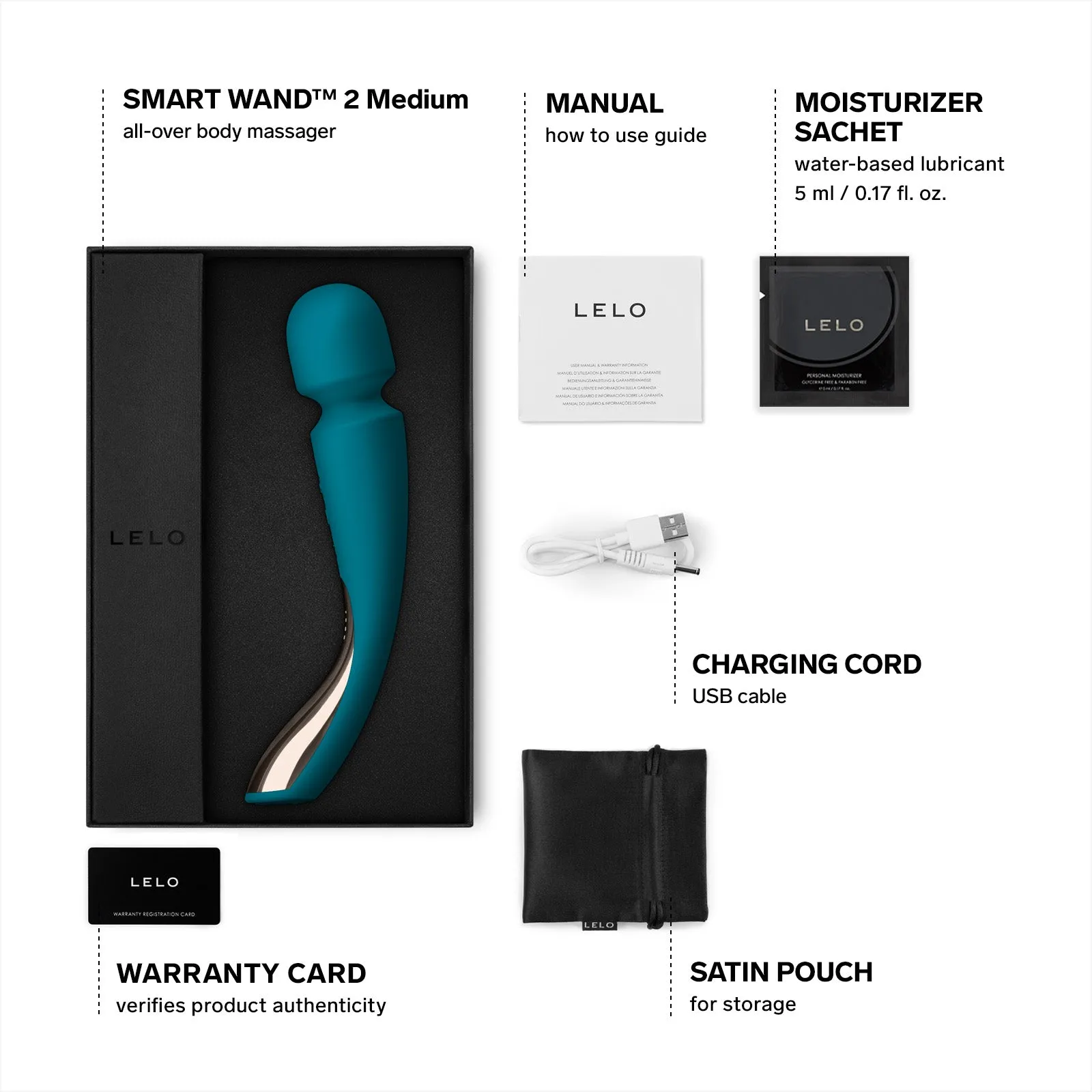 LELO Smart Wand 2 Medium Wand Vibrator