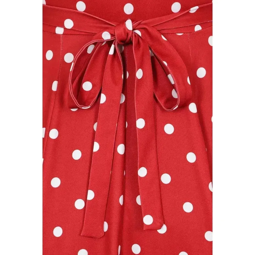 Lyra Dress - Red Polka