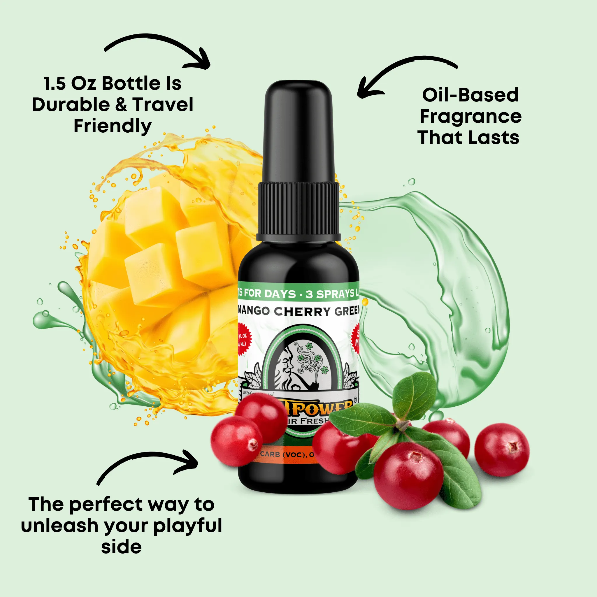 Mango Cherry Green Air Freshener Spray