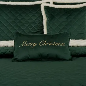 Merry Christmas Pillow Boudoir Embellished Decorative Throw Pillow