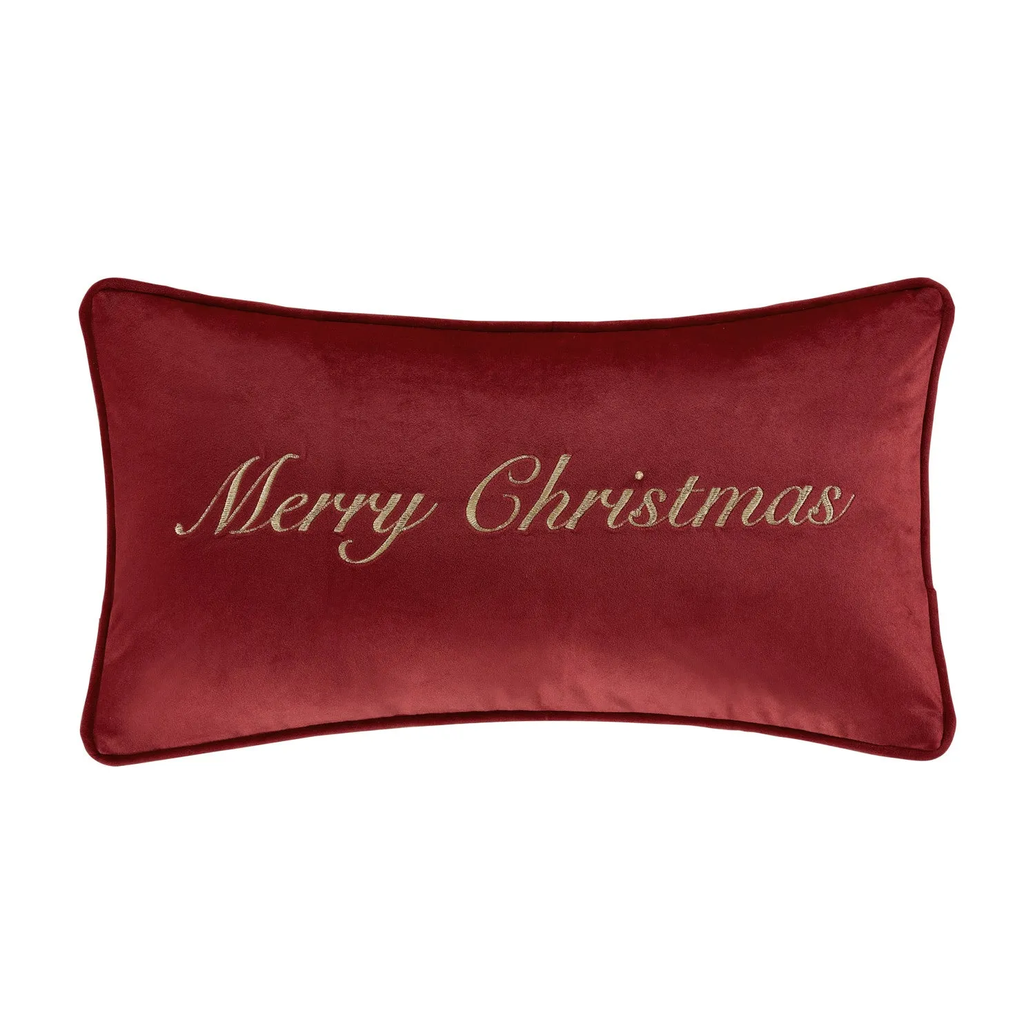 Merry Christmas Pillow Boudoir Embellished Decorative Throw Pillow
