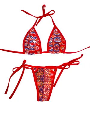 Oaxaca Red Micro Bikini Top