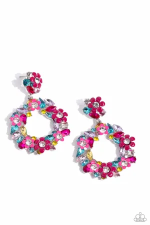 Paparazzi Wreathed in Wildflowers Multi Post Earrings