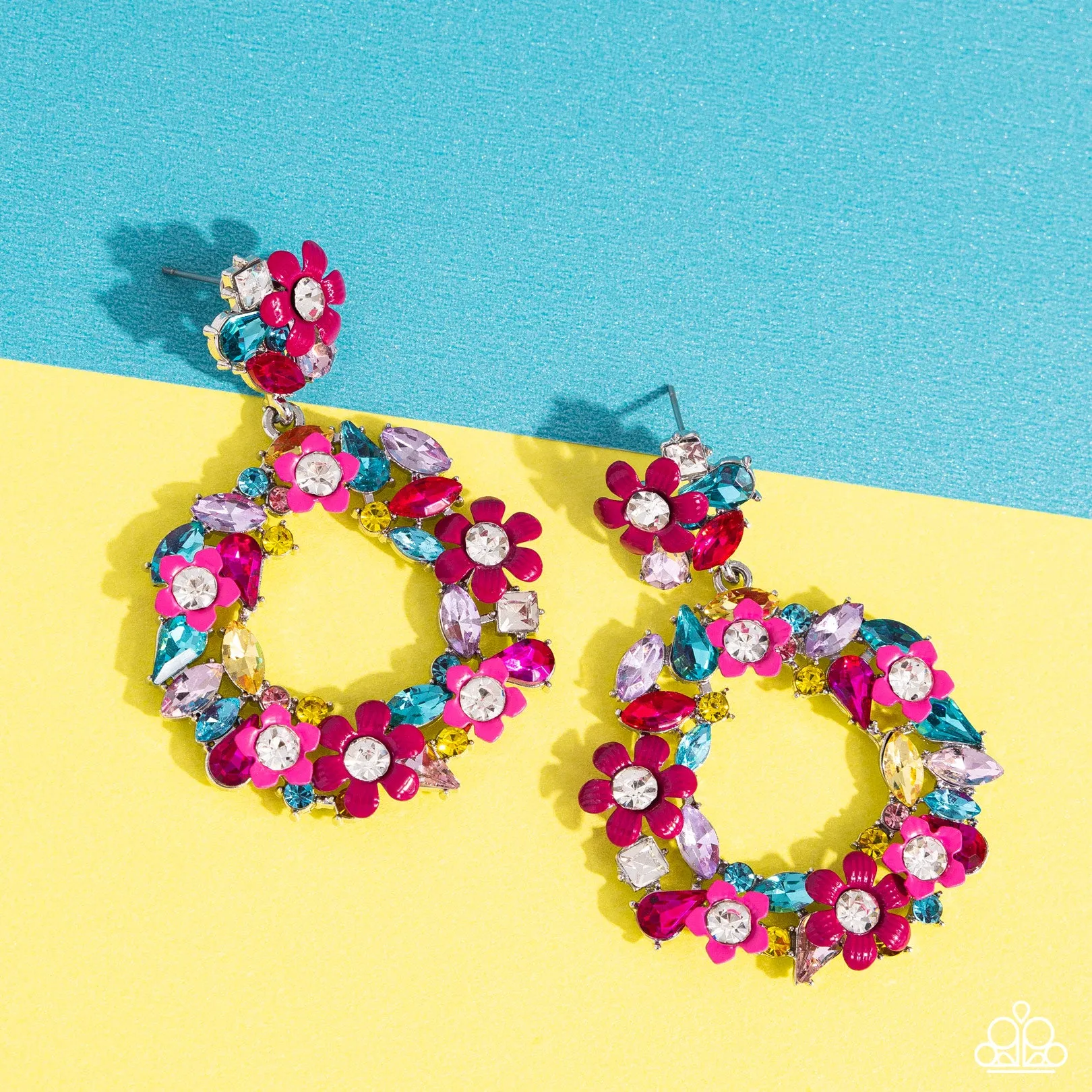 Paparazzi Wreathed in Wildflowers Multi Post Earrings