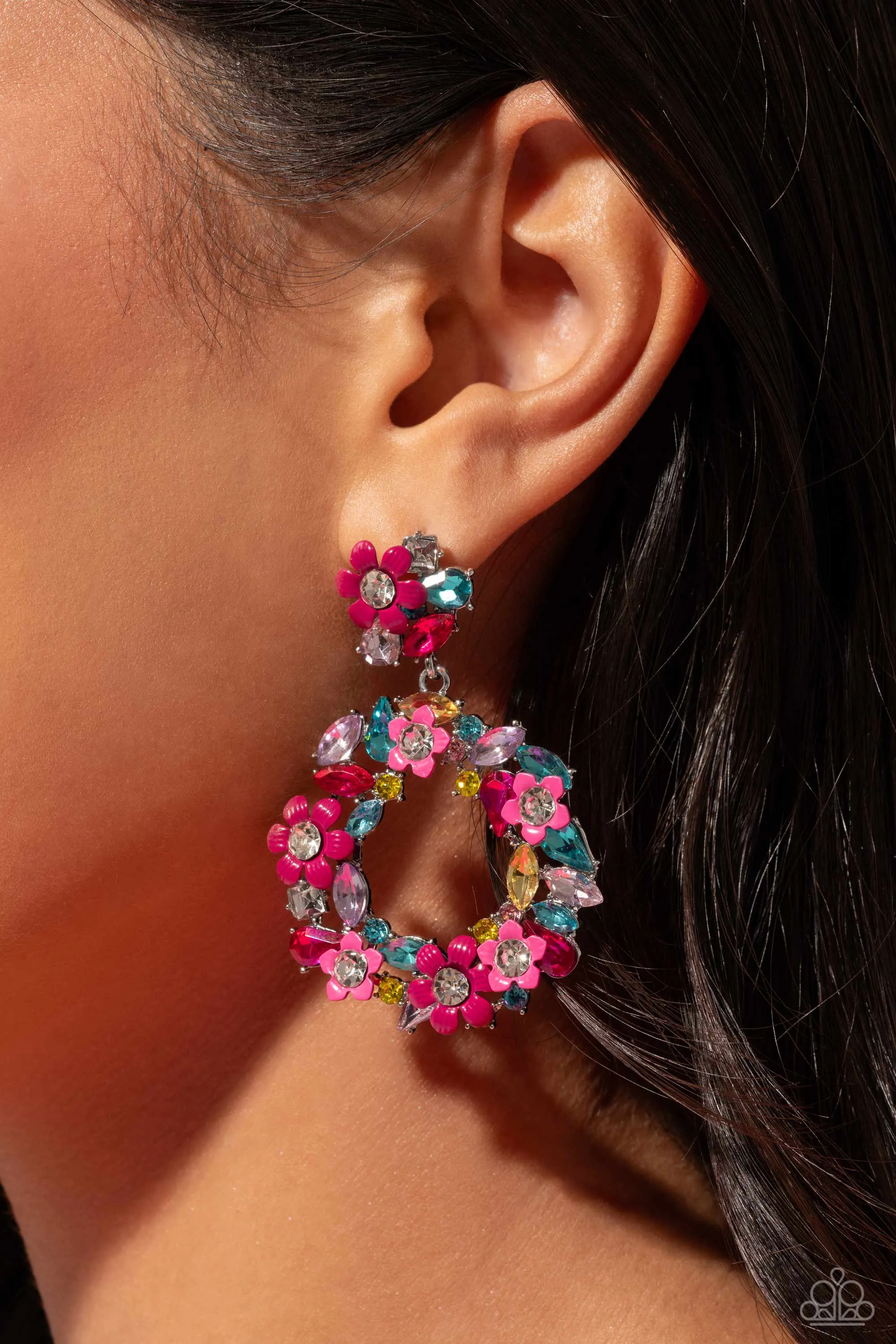 Paparazzi Wreathed in Wildflowers Multi Post Earrings