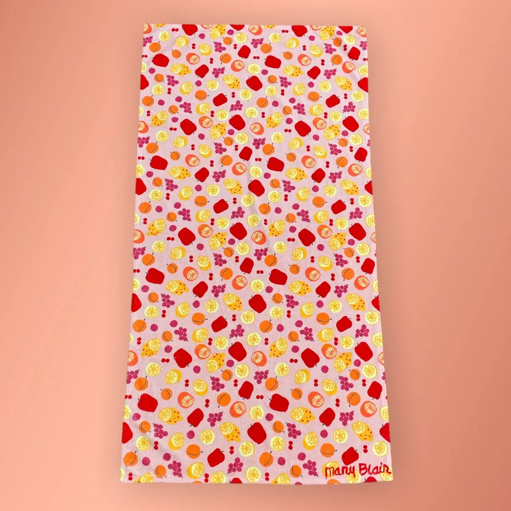 Pink Fruit Toss Towel
