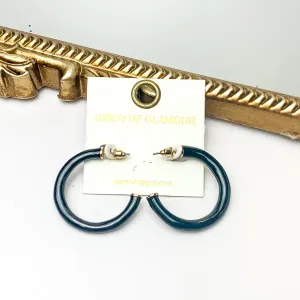 Plan For Cabo Small Hoop Earrings in Black