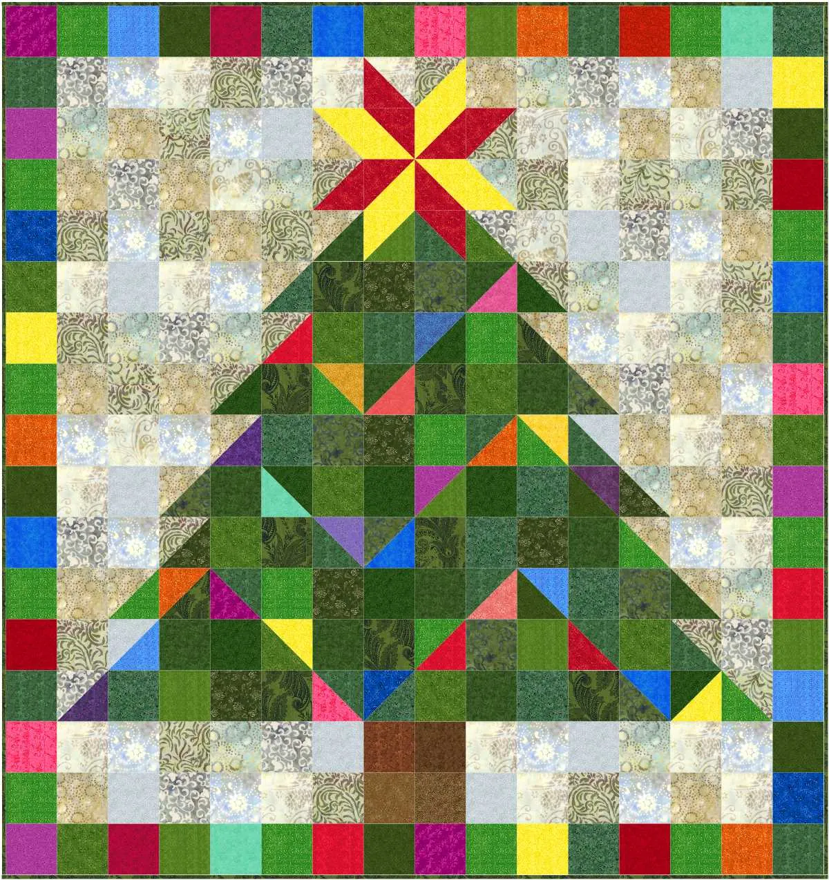 Playful Garland Quilt SP-115e - Downloadable Pattern