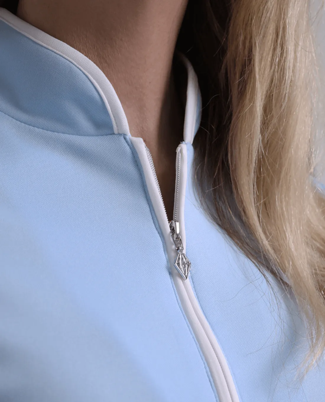 PURE GOLF Bloom Sleeveless Polo 013 Pale Blue