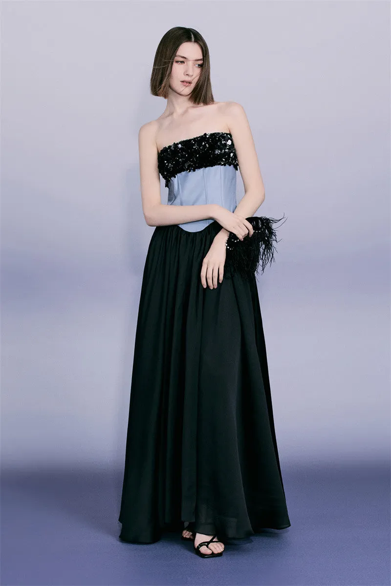 PURITY RING Cocktail Night Stars hand-beaded contrast luxurious dress- Kiss