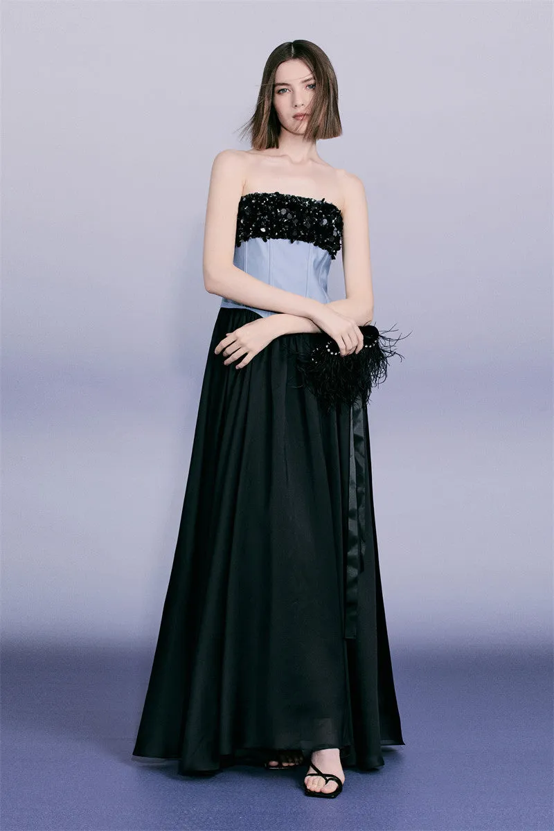 PURITY RING Cocktail Night Stars hand-beaded contrast luxurious dress- Kiss