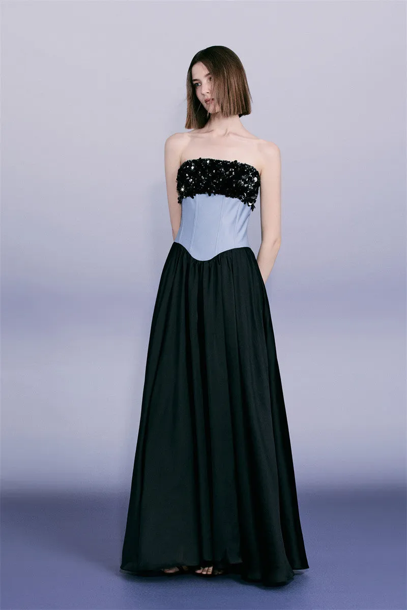 PURITY RING Cocktail Night Stars hand-beaded contrast luxurious dress- Kiss